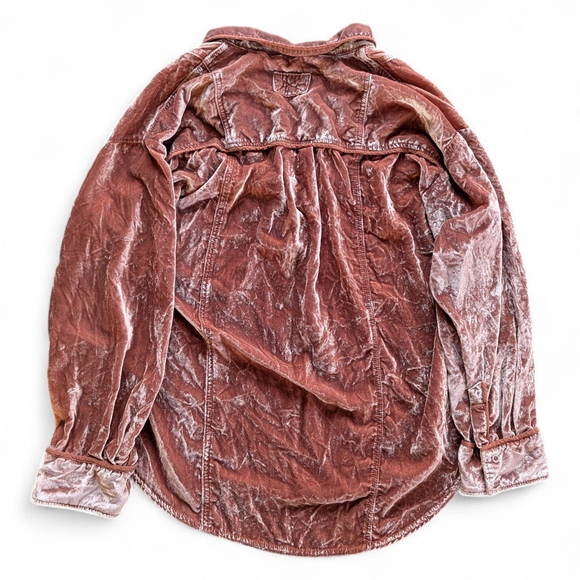 Free People Luxy Velvet Oversized Pullover Pink M - Picture 7 of 10